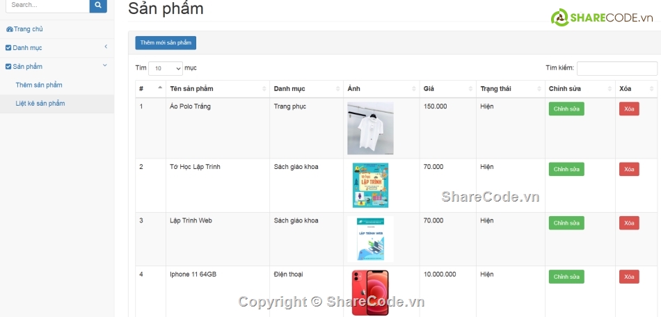web php,web bán hàng php,php đơn giản